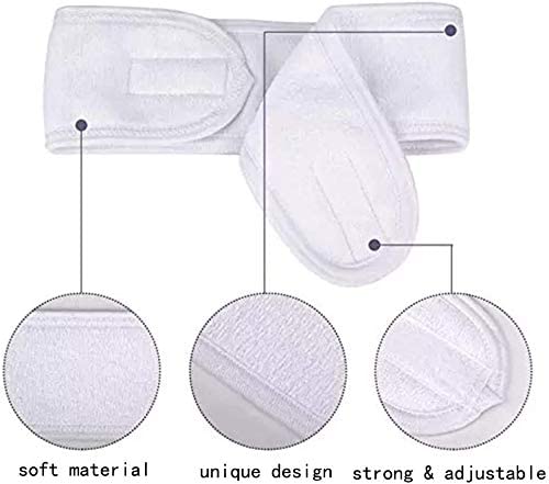 WHITE FACIAL, YOGA, SPA, HEAD BAND HAIR WRAP, BATH BAND, SPORTS BAND (6PCS)