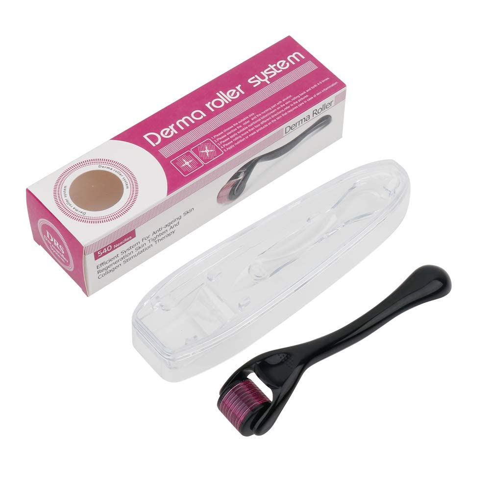 Derma Roller 1.5mm for Face Body Skin Care Microneedle 540 Derma rolling Beard Hair Regrowth Stainless Steel Needle for Wrinkle Stretch Marks Scar Cellulite Women Men