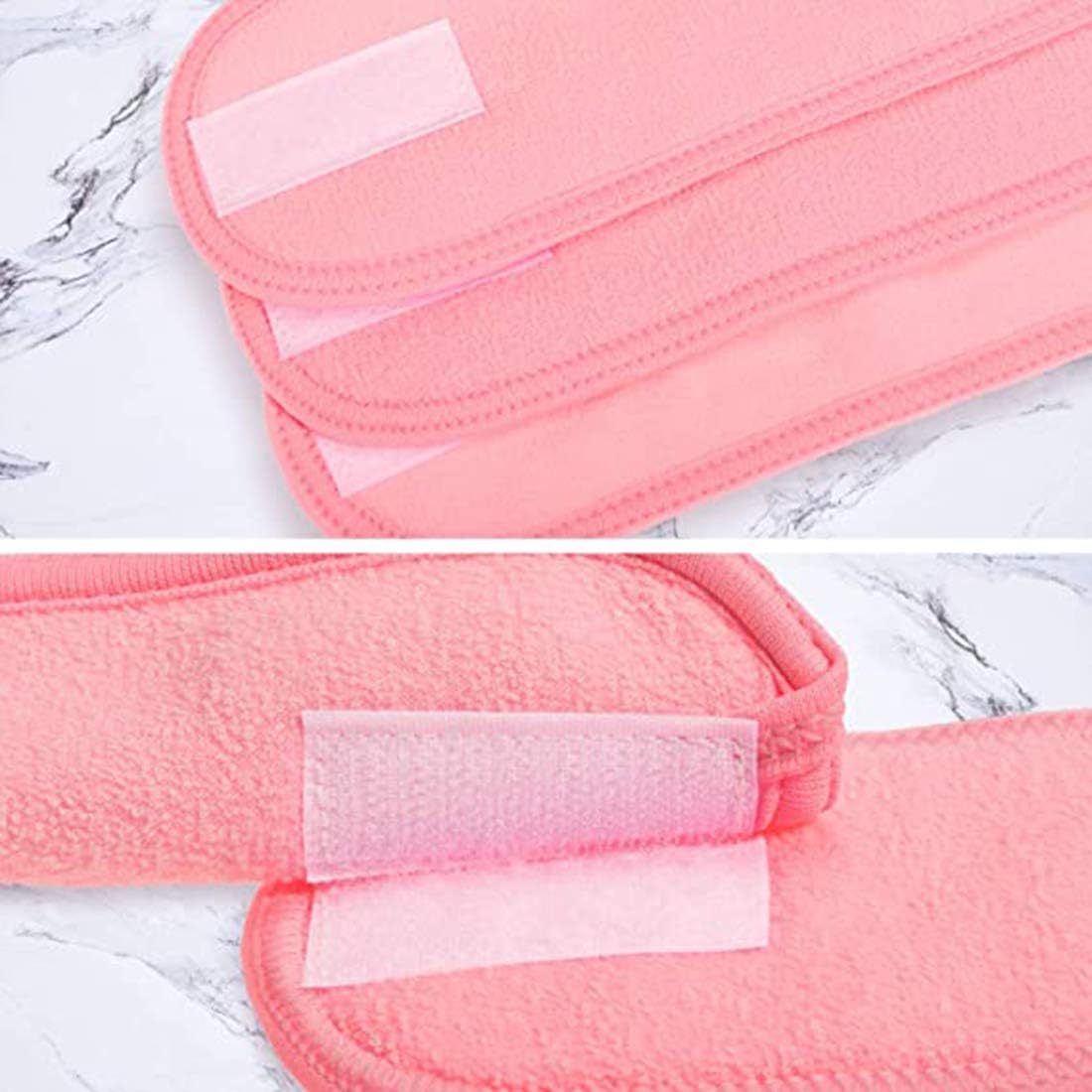 4 Pieces Stretch Terry Cloth Spa Headband (Pink) شريط راس قابل للتمدد من قماش تيري للسبا من 4 قطع (بينك)