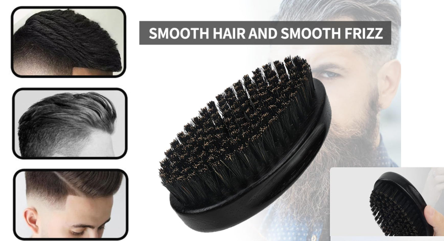LA PERLA TECH Beard Brush for Men with Soft Nylon Bristles, Facial Hair Brushes for Men’s Grooming & Beard Care, Travel Friendly Beard Grooming Combs, Black SMALL
