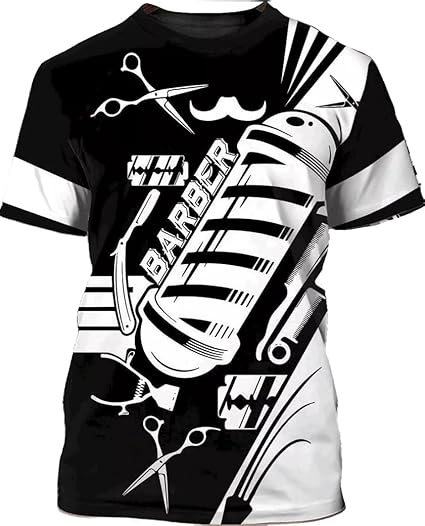 LA PERLA TECH T-Shirt Men Shirt 3D Barber Custom Clothing O Neck Oversized Casual Short Sleeve Top Cool Punk Streetwear For Male Tees XXL