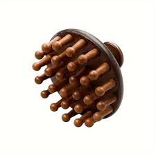 Premium Wooden Scalp Massage Brush, Shampoo Brush for Wet and Dry Hair, Reduces Dandruff and Stimulates Hair Growth