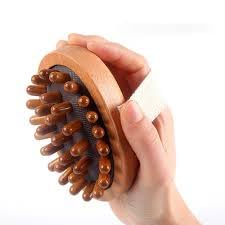 Wooden Massage Body Brush Manual Body Massager Brush Tool for Neck Legs Back