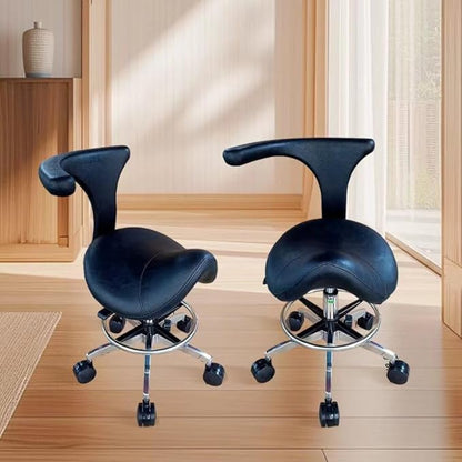 La Perla tech 360 Degree Saddle Stool ChairRolling Ergonomic Swivel Chair for Dental Office Massage Clinic Spa Salon, Medical Dentist Chair