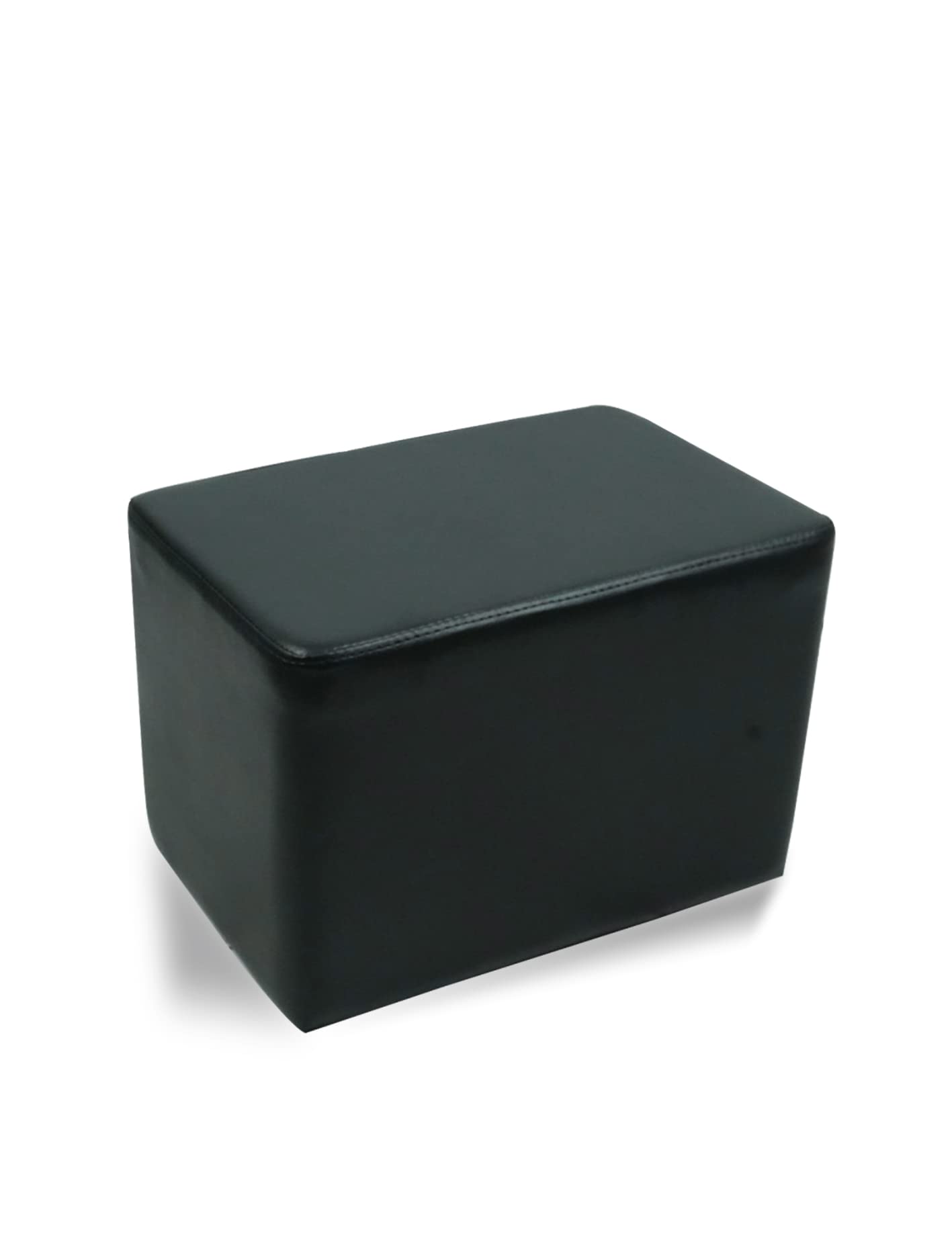 Waterproof Leather Ottoman: Stylish and Functional Foot Rest for Manicure Stores, Spas, Salons, and Barbershops (Black1)