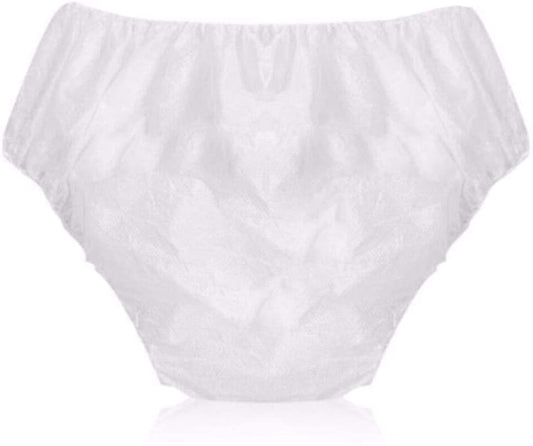 Disposable Non Woven Brief Panties Underwear Ladies Women White-Sauna-SPA-Massage