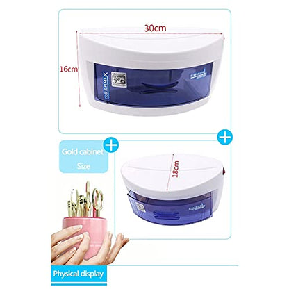 GERMIX UV Sterilizer for Sterilizing and Sanitize Beauty Tools, Nail Art Tools with Cabinet - Blue