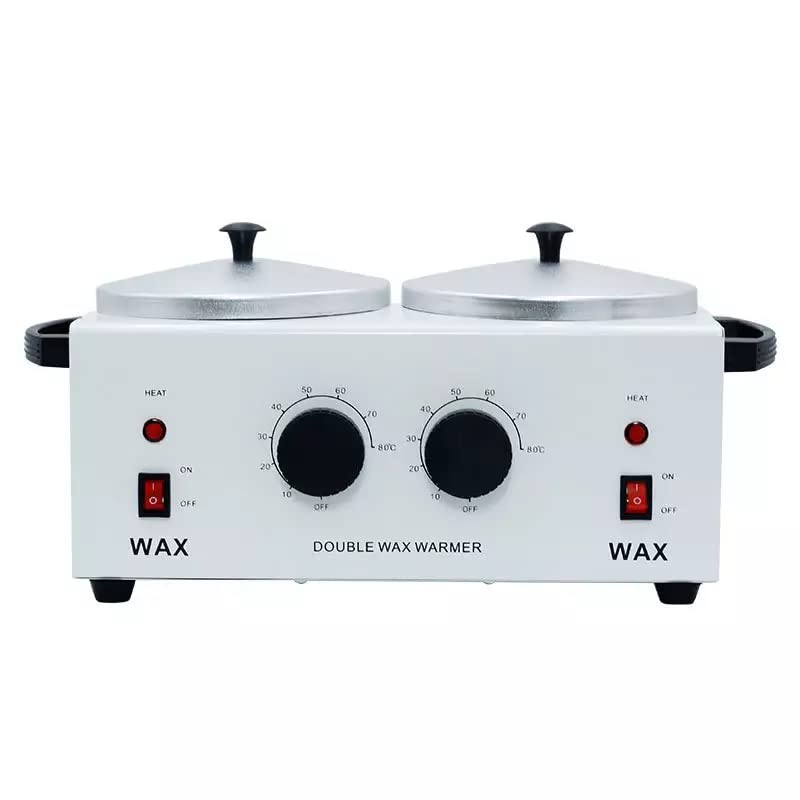 Double Wax Warmer, Professional Aluminum Hair Removal Wax Heater, Hard Wax Beads Melter Waxing Set Pot Body Dual Wax Heater Machine For Paraffin,Hair Removal
