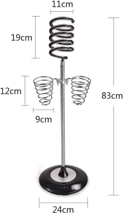 PROFESSIONAL Hair Dryer & Hairdresser Storage Tool, Stainless Steel FloorStanding Hair Dryer and Straightener Organizer Holder for Professional Barbershop Accessories Storage