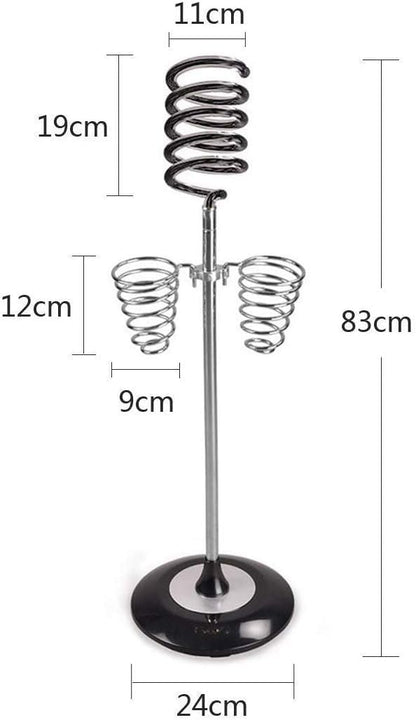 PROFESSIONAL Hair Dryer & Hairdresser Storage Tool, Stainless Steel FloorStanding Hair Dryer and Straightener Organizer Holder for Professional Barbershop Accessories Storage
