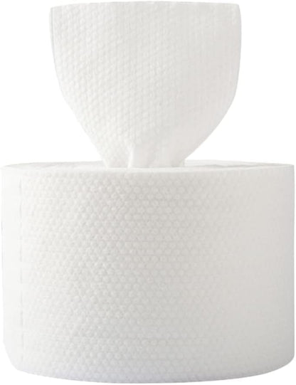 Disposable Face Towel Disposable Cleaning Face Towel Cotton Balls & Swabs Travel Towel (White) 60 PICS/ROLL