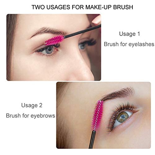 Eyelash Mascara Applicator Disposable Brush (100 Pieces, Black)