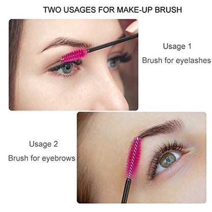 Eyelash Mascara Applicator Disposable Brush (100 Pieces, Black)