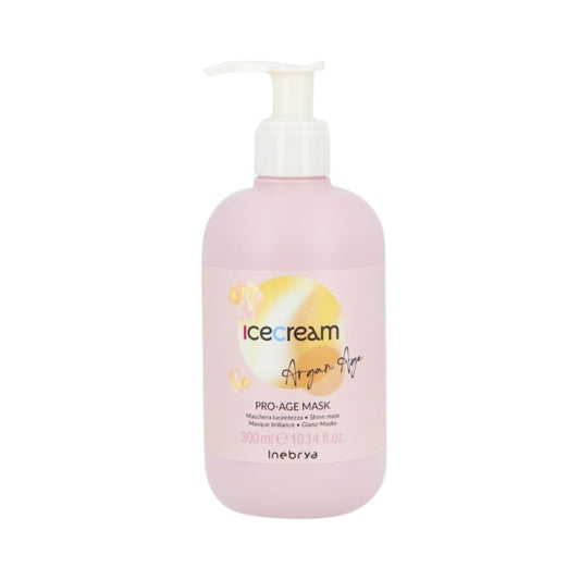 انيبريا قناع ايس كريم ارجان ايج برو ايج - ماسشيرا لوسنتيزا 300 مل Inebrya Ice Cream Argan Age Pro Age Mask - Maschera Lucentezza 300ml