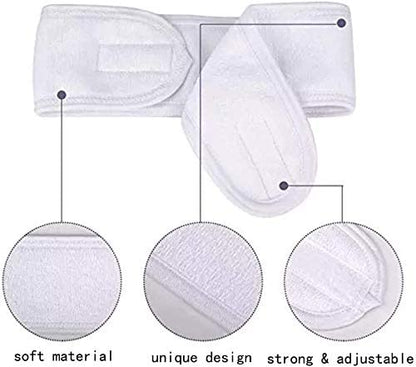WHITE FACIAL, YOGA, SPA, HEAD BAND HAIR WRAP, BATH BAND, SPORTS BAND (6PCS)