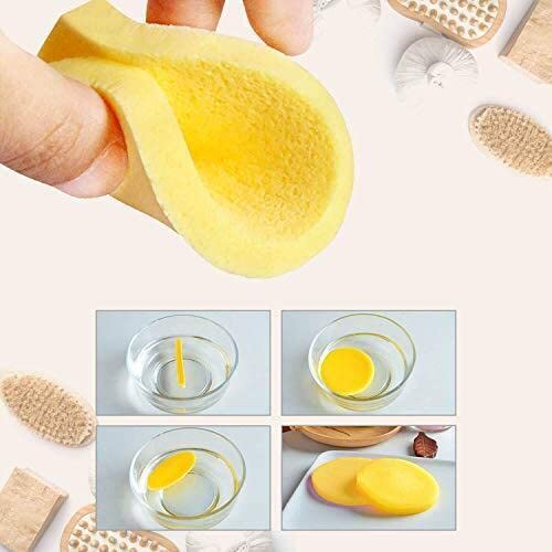 12-Piece Compressed Facial Sponges - Round Makeup Sponges