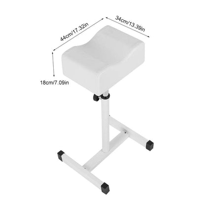 Stool Chair with Footrest,Adjustable Foot Care Pedicure Nail Stool,Pedicure Manicure Technician Nail Footrest Salon Spa Equipment(white)