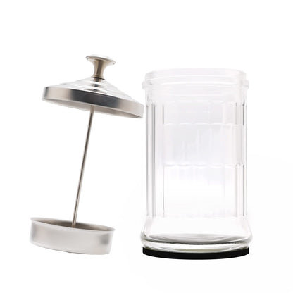 Salon Disinfecting Jar- Removable Basket and Stainless Steel Parts, Small Size