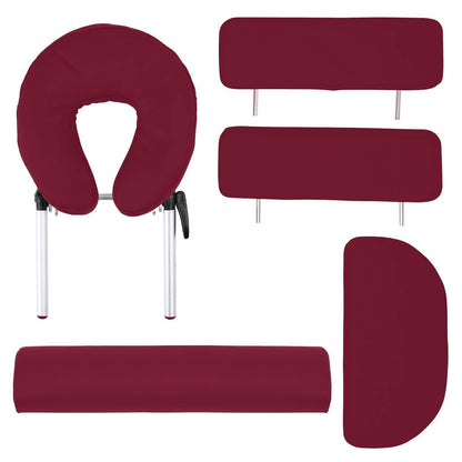 Professional Aluminum 2 Folding Adjustable Massage Table -BreathHole-Flexible Rest-loading Capacity 250 Kg Dimension 186 * 70 * 59 Burgundy Color
