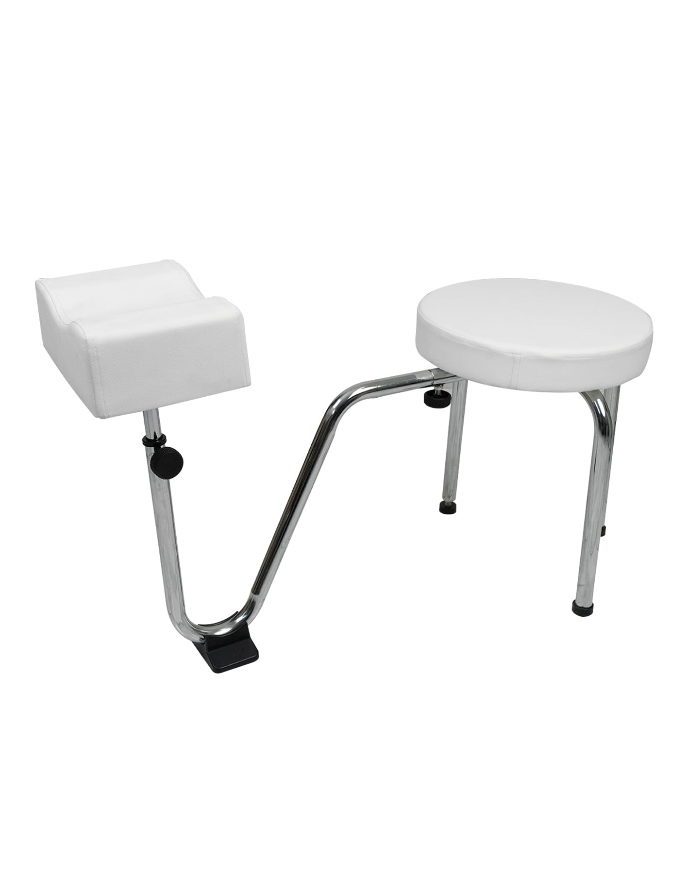 Pedicure Stool, Adjustable Tattoo Leg Arm Rest Stand Leather Foot Stool Chair Manicure Technician Footrest Nail Station for Beauty Salon Nail Shop&Nail Techs Pedicure Stool Spa (White)