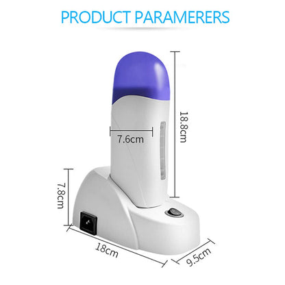 Wax Roller - Cartridge Wax Heating Wax Depilatory Roller Machine for Body Hair Removal Single Waxing Heaters (White 1PC)
