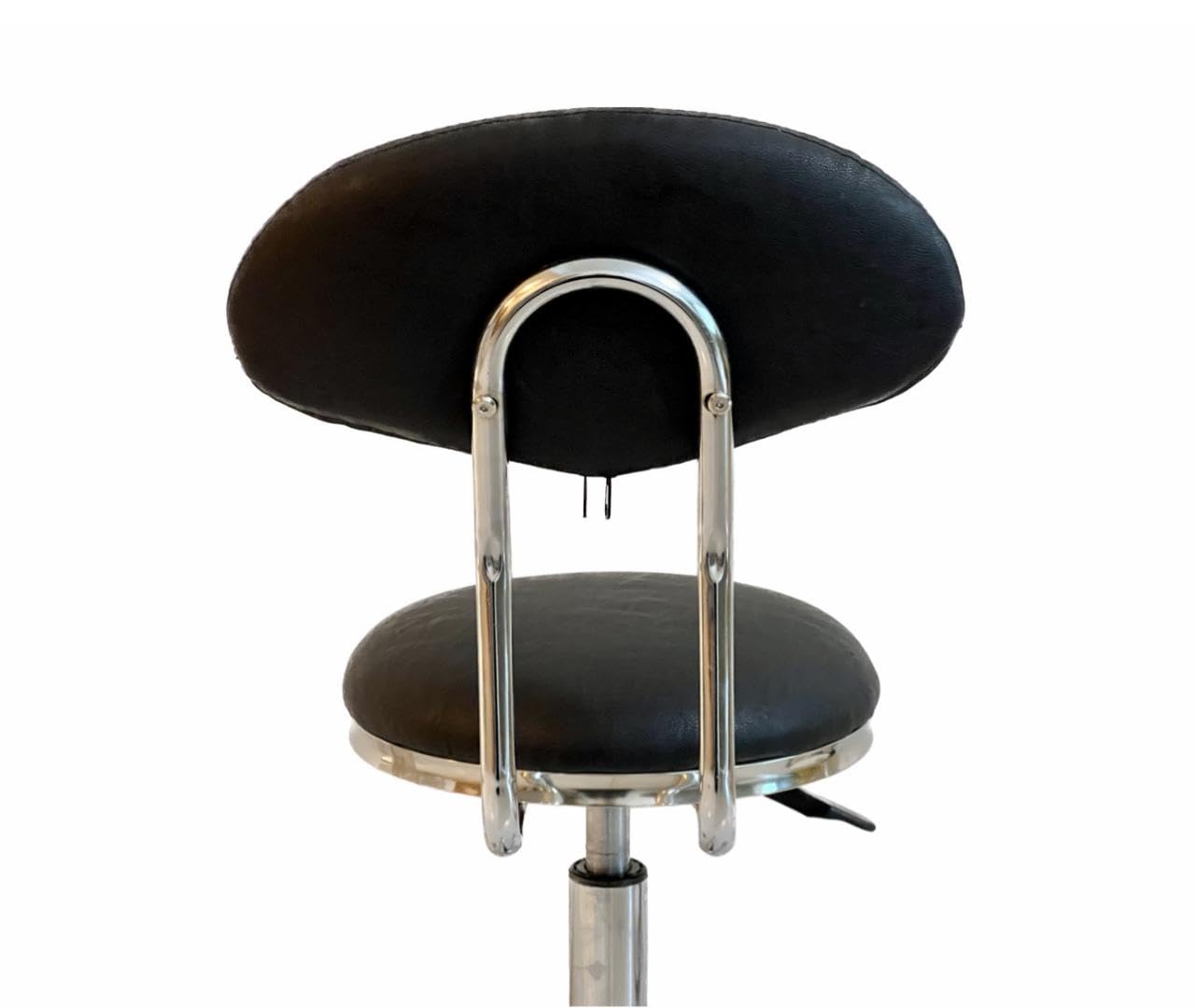 swivel Salon Stool Chair With Back Support, Adjustable Hydraulic Rolling Stool Round Shape Adjustable Salon Stool with Back