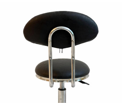 swivel Salon Stool Chair With Back Support, Adjustable Hydraulic Rolling Stool Round Shape Adjustable Salon Stool with Back