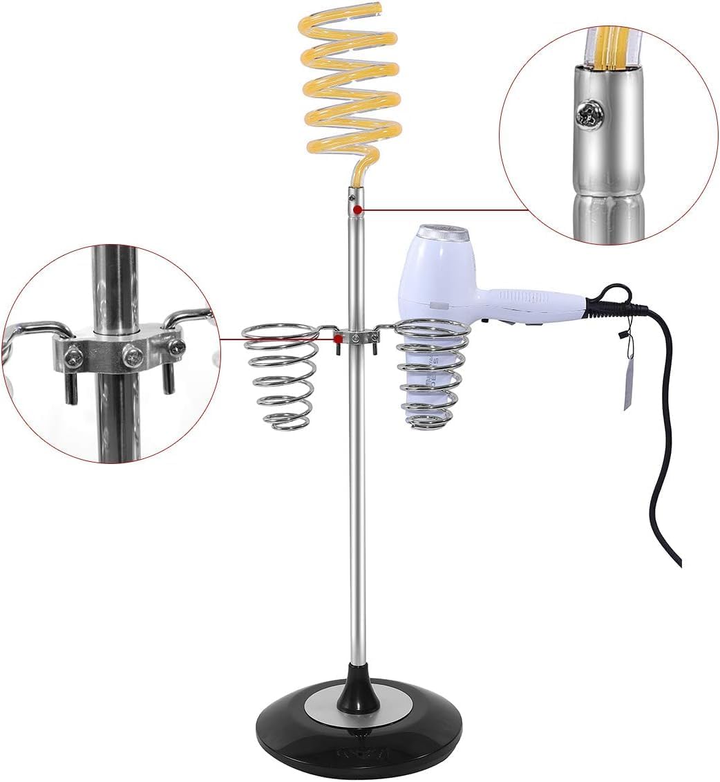 PROFESSIONAL Hair Dryer & Hairdresser Storage Tool, Stainless Steel FloorStanding Hair Dryer and Straightener Organizer Holder for Professional Barbershop Accessories Storage