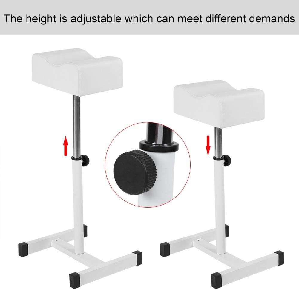 Stool Chair with Footrest,Adjustable Foot Care Pedicure Nail Stool,Pedicure Manicure Technician Nail Footrest Salon Spa Equipment(white)