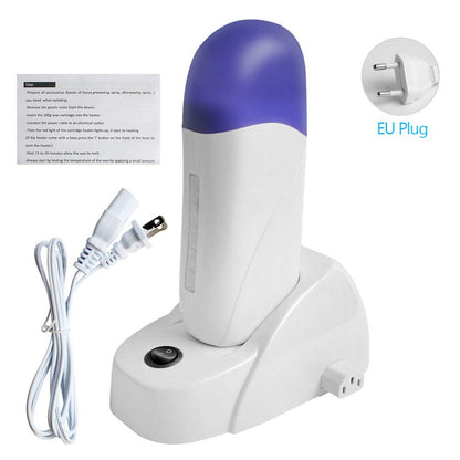 Wax Roller - Cartridge Wax Heating Wax Depilatory Roller Machine for Body Hair Removal Single Waxing Heaters (White 1PC)