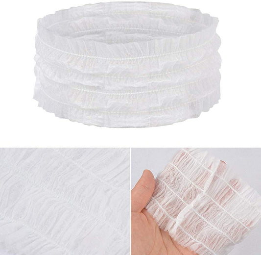 200 Pieces Disposable Spa Headbands, Soft Non-woven Facial Cloth Stretch Skin Care Hair Band, Professional Salon Makeup Sauna Essential Supplies for Women, White