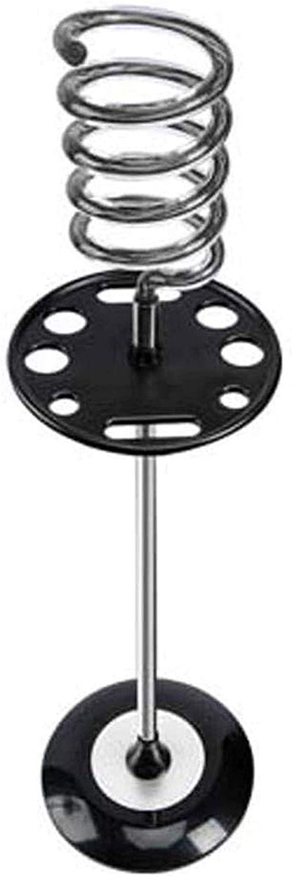 VIYA PROFESSIONAL Hair Dryer Holders Salon Spiral Stainless Steel Dryer Holder Hair Dryers Straighteners Desk Top Desk Mount Stand with Tray Black