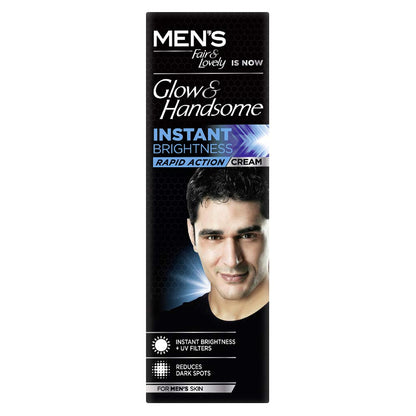 فير اند لوفلي كريم لمعان فوري من جلو هاندسوم للحماية من الشمس، 50 غرام Fair & Lovely Glow Handsome Instant Brightness Cream 2X Sun Protection,50