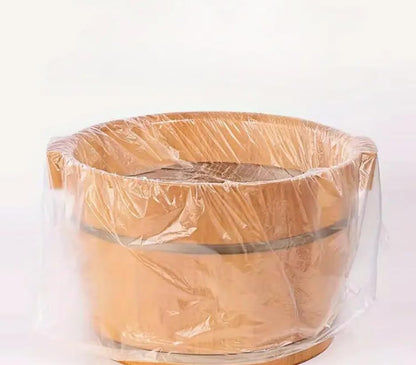Glass Bowl with Plastic Wrap Cover, 16 cm Diameter