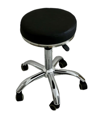 Rolling Stool Chair PU Leather Height Adjustable Swivel Drafting Work SPA Shop Salon Stools with Wheels Office Chair-Clinic