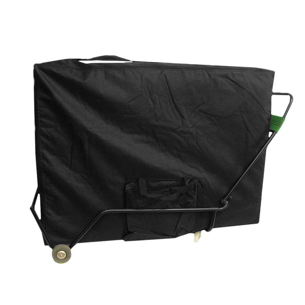 LA Perla Tech Professional Portable Massage Bed Heavy Duty Up to 250kg Loading Capacity (Black, 186 x 70 x 59/80cm) /Carry Case -Trolley