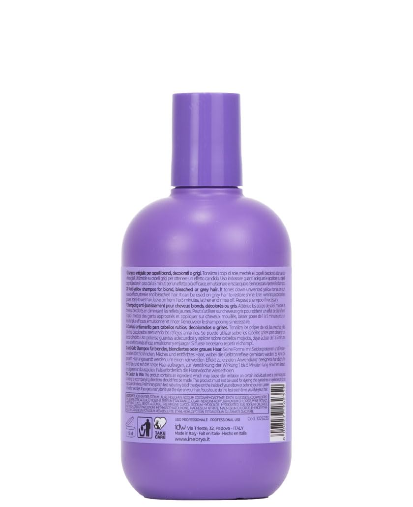 شامبو بلونديس نو يلو من إنبريا، 300 مل Inebrya Blondesse No-Yellow Shampoo 300 ml
