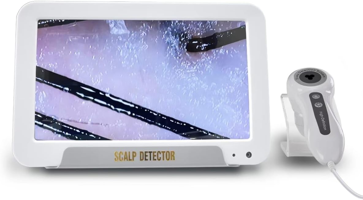 Scalp Detector with Monitor, Hair Analysis System, Digital Display Screen Diagnosis MultiFunctional Hair Follicle Skin Analyserجهاز كشف فروة الرأس مع شاشة، نظام تحليل الشعر، شاشة عرض رقمية لتشخيص بشرة بصيلات الشعر متعدد الوظائف