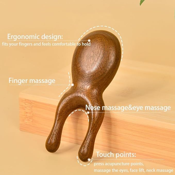 Head Massage Wooden Guasha Comb Massage Comb and Scraping Massage Tools Head Face Neck Full Body Massager for Spa and Relaxation Therapy
