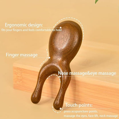 Head Massage Wooden Guasha Comb Massage Comb and Scraping Massage Tools Head Face Neck Full Body Massager for Spa and Relaxation Therapy