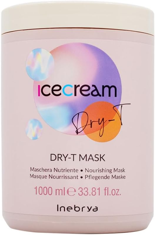انيبريا ماسك ايس كريم دراي تي - ماسشيرا نوترينتي 1000 مل Inebrya Ice Cream Dry-T Mask - Maschera Nutriente 1000ml