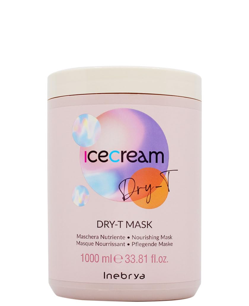 انيبريا ماسك ايس كريم دراي تي - ماسشيرا نوترينتي 1000 مل Inebrya Ice Cream Dry-T Mask - Maschera Nutriente 1000ml