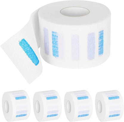 Disposable Barber Neck Paper - Hairdressing Accessory Tool - 5 Rolls - 500 Neck Strips