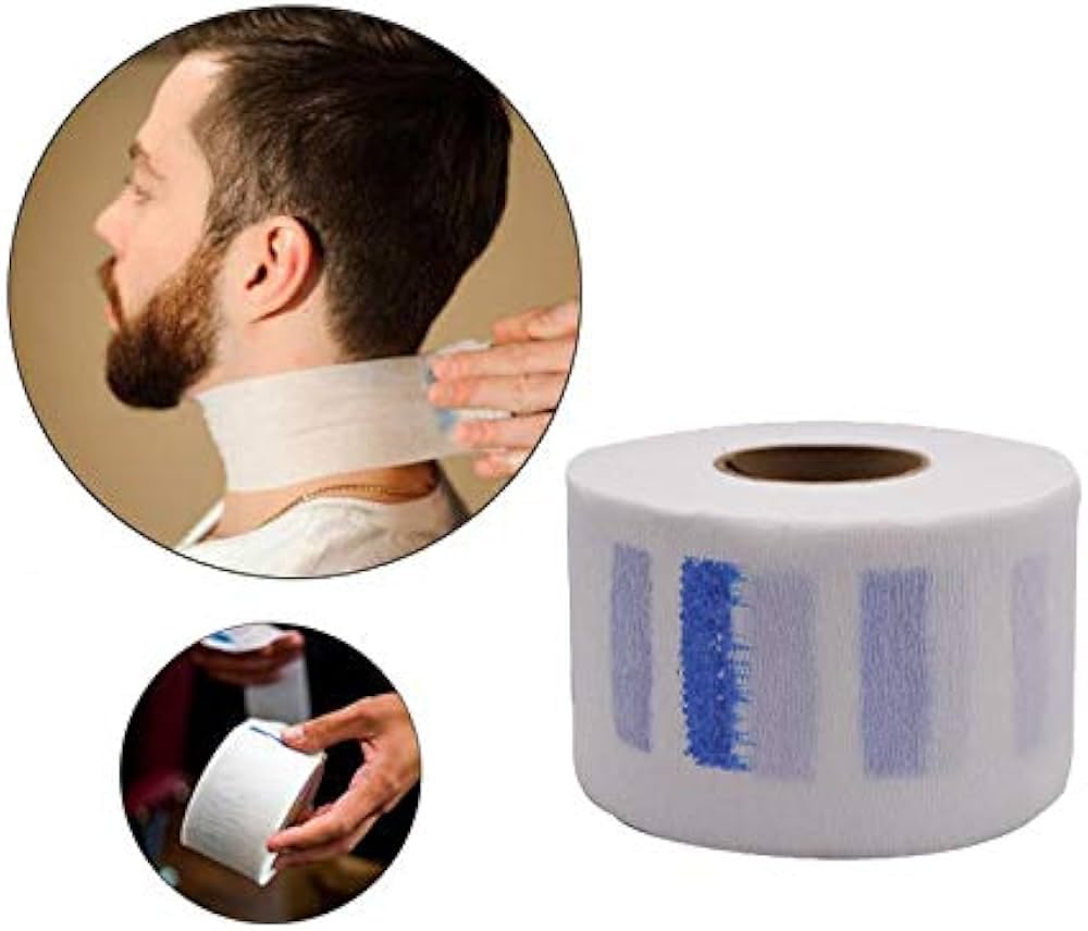Disposable Barber Neck Paper - Hairdressing Accessory Tool - 5 Rolls - 500 Neck Strips