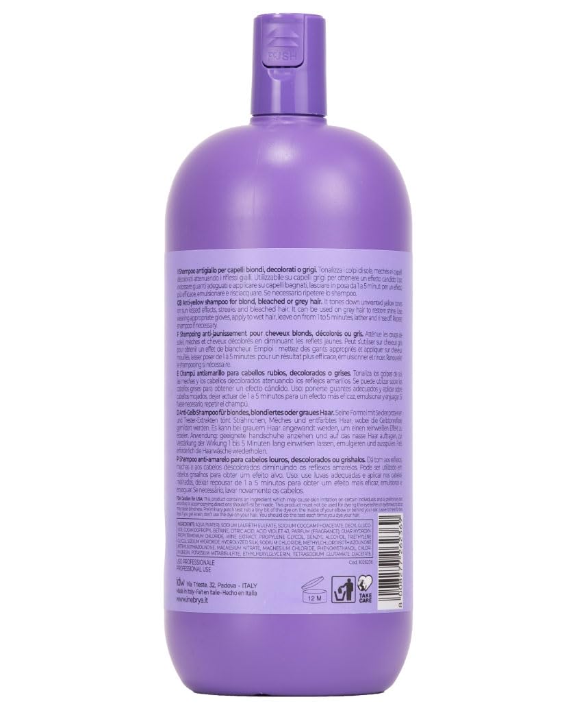 شامبو بلونديس نو يلو من إنبريا، 1000 مل Inebrya Blondesse No-Yellow Shampoo 1000 ml