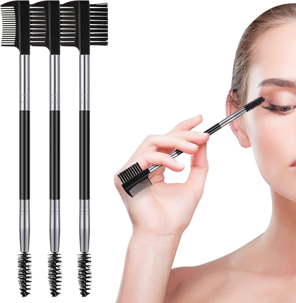 3pics Double Ended Makeup Eyebrow Brush