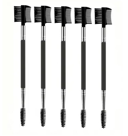 5 Pics Double Ended Makeup Eyebrow Brush