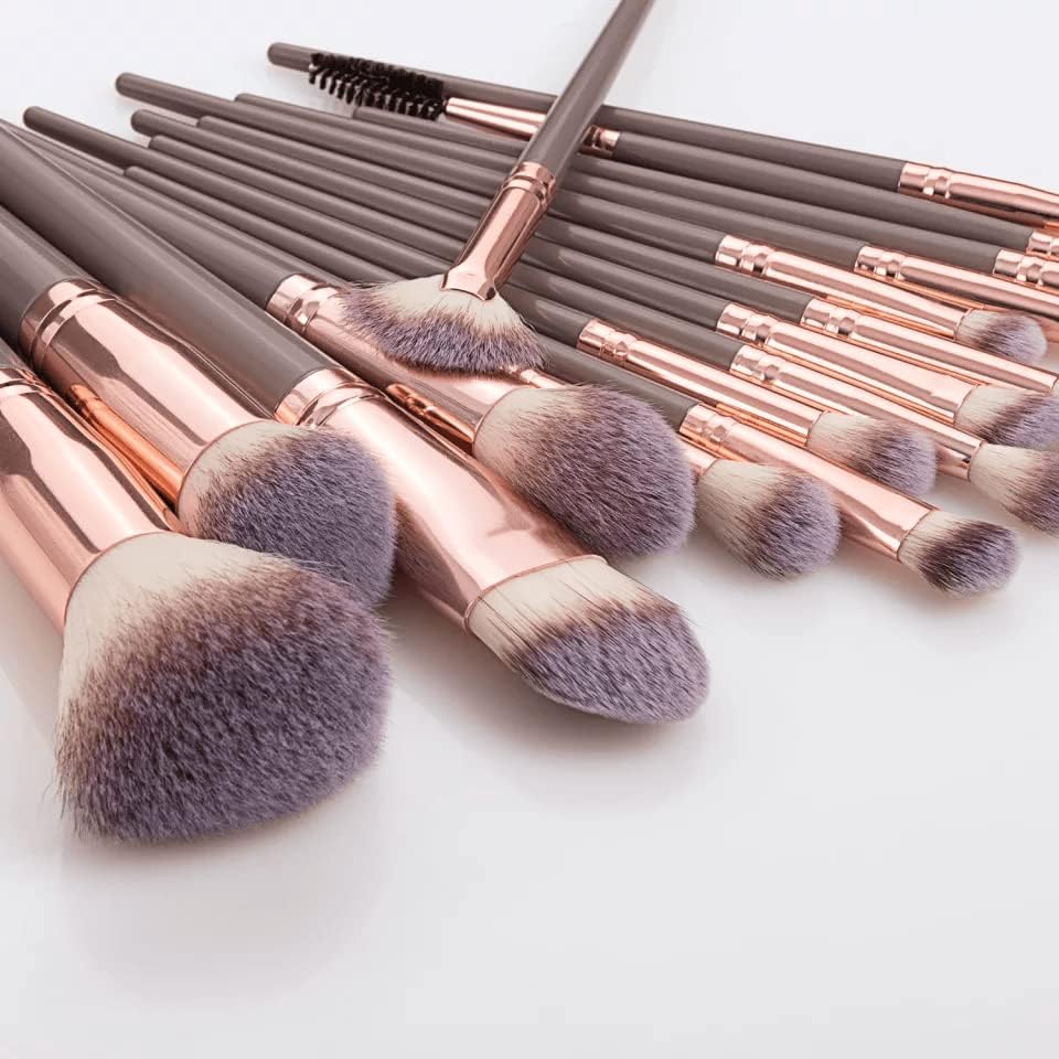 Makeup Brush Set 16 Pcs Professional Make Up Brushes Tool Premium Synthetic Contour Brushes Foundation Powder Blush Blending Concealers Eyeliner Eyebrow Eyeshadow Lip Brush Kit