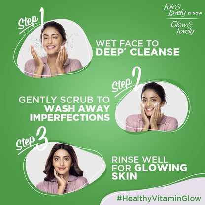 Unilever Glow & Lovely Formerly Fair & Lovely Face Wash With Japanese Green Tea Spotless Glow To Reduce Spots And Blemishes, 150ml (Pack Of 2)