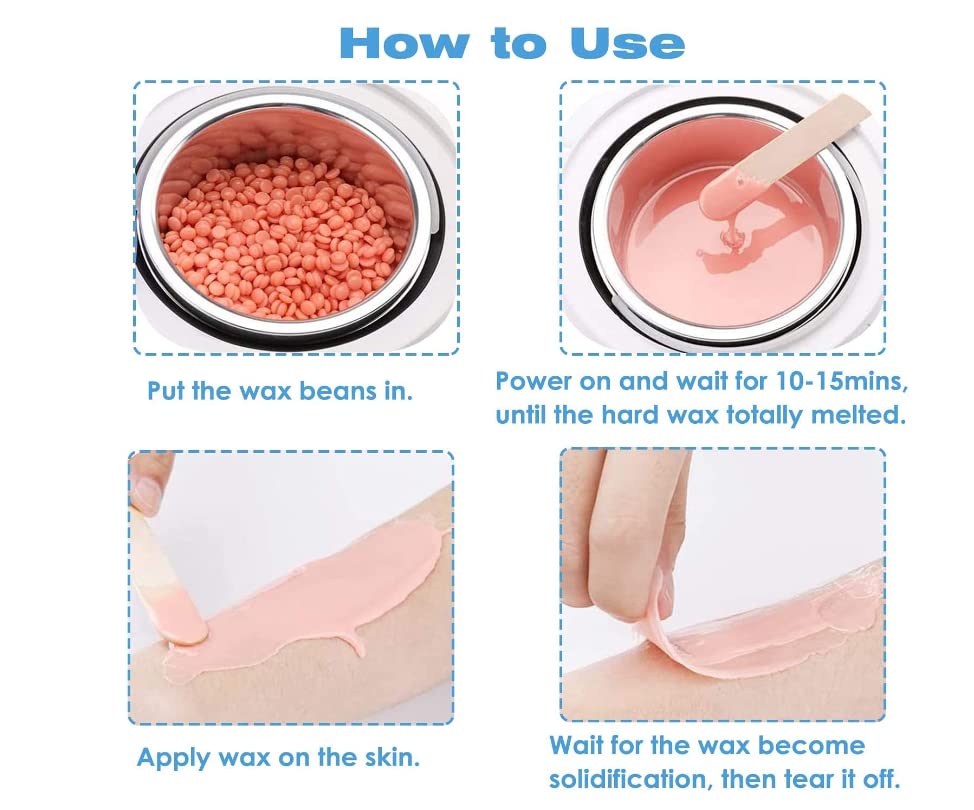 Double Wax Warmer, Professional Aluminum Hair Removal Wax Heater, Hard Wax Beads Melter Waxing Set Pot Body Dual Wax Heater Machine For Paraffin,Hair Removal